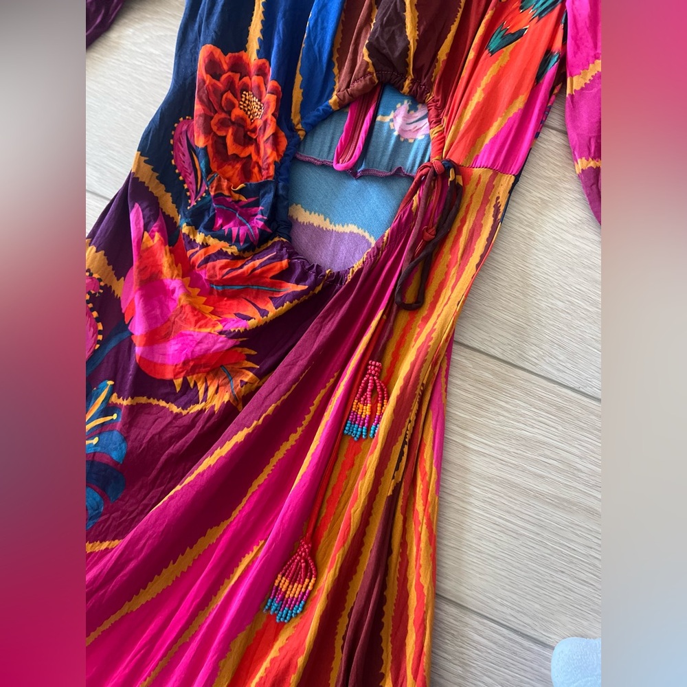 Farm Rio Vintage Wave Maxi Dress size xs - Picture 3 of 16